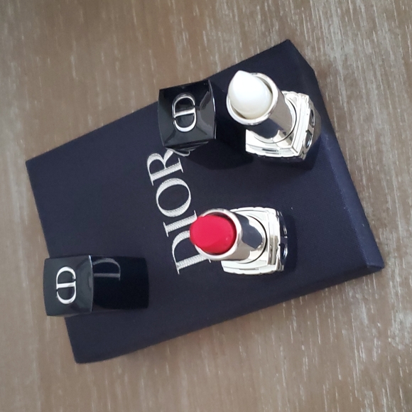 New in box never used DIOR Lipstick travel duo lip balm & 999 velvet lipstickđź’‹ - Picture 6 of 10